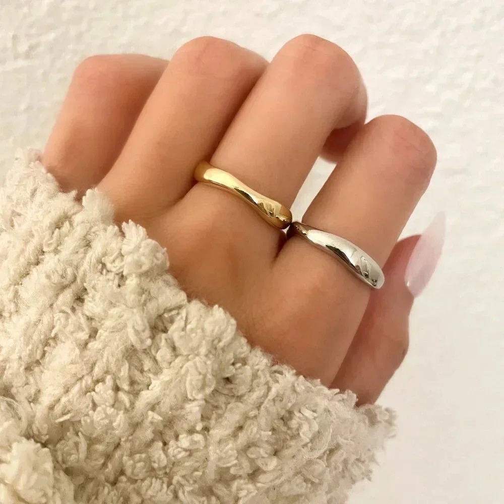 925 Sterling Silver Minimalist Ring Stackable Thin Ring Band Dainty Ring